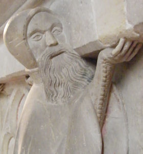 Germany Arnstadt Liebfrauenkirche Gunter XXV 1368 and wife Elisabeth of Honstein 1381 servant 5